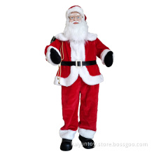 Plastic Retro Standing Santa Claus with Bendable Arms